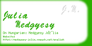 julia medgyesy business card